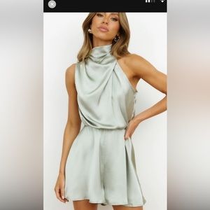 Hello Molly asymmetrical cowl neck romper